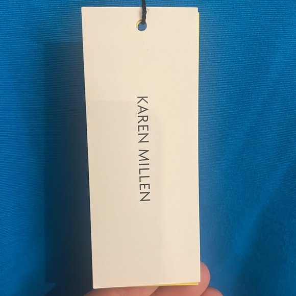 Karen Millen - Size US 6 / UK 10 - Blue V Neck Long Sleeve Top - Picture 3 of 6